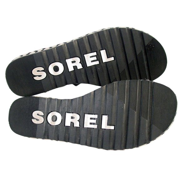 ANTHROPOLOGIE SOREL Ella II Leather Chevron Jute Espadrille Sandals Women's 9 - Picture 5 of 10